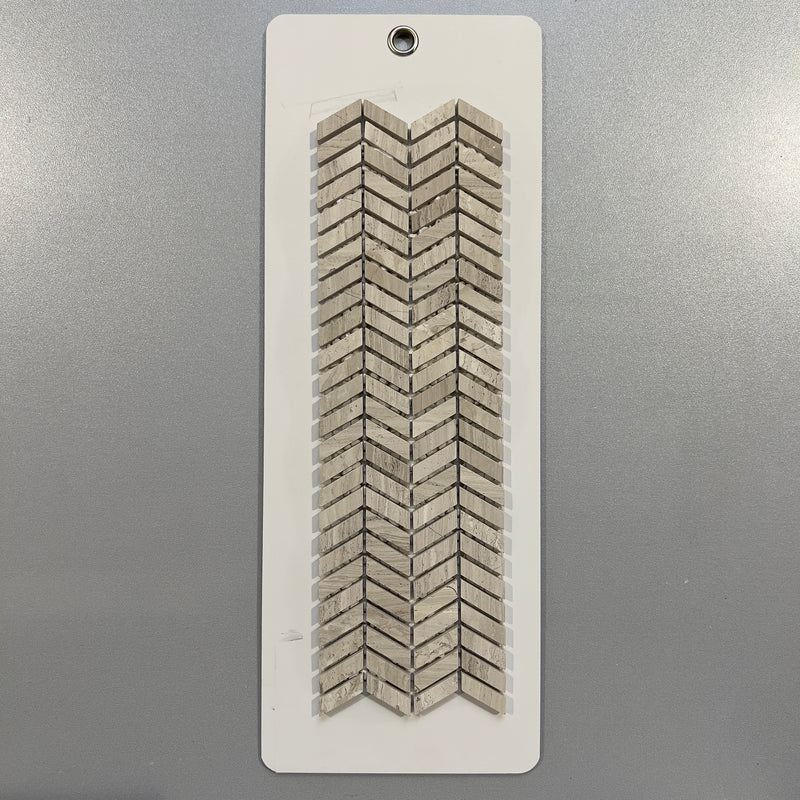 Beige Marble Chevron Mosaic/Pool Tile - pcvb364