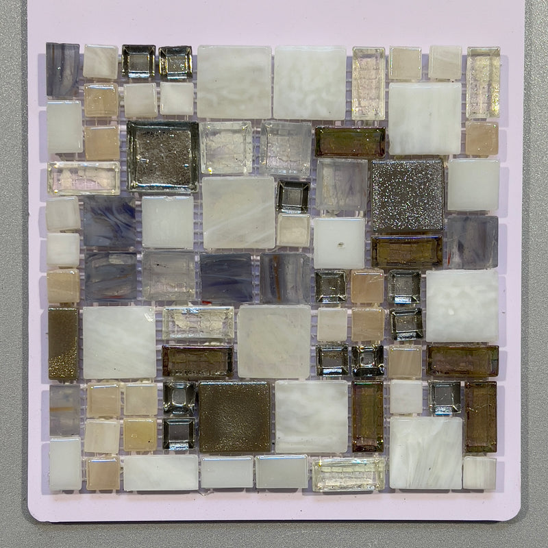 Beige glass versailles mosaic/pool tile - cars03