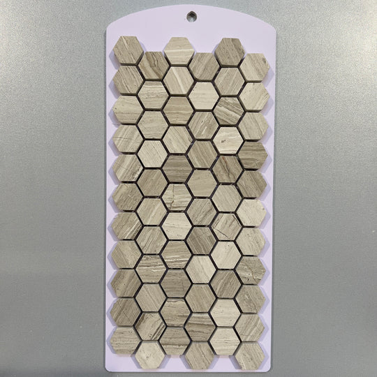 Beige limestone hexagon mosaic - csvg05p