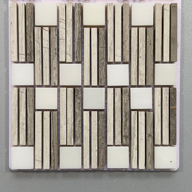 Beige marble abstract mosaic - ckbp33
