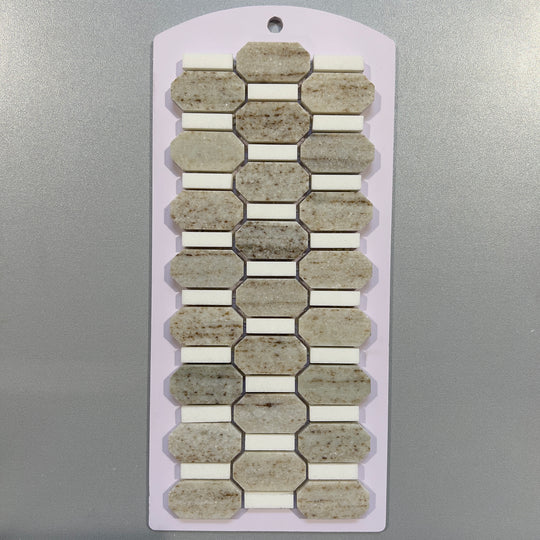 Beige marble abstract mosaic - csah0c02