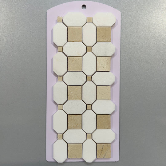 Beige marble abstract mosaic - cvls11