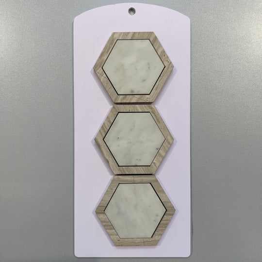 Beige marble hexagon mosaic - csvg36