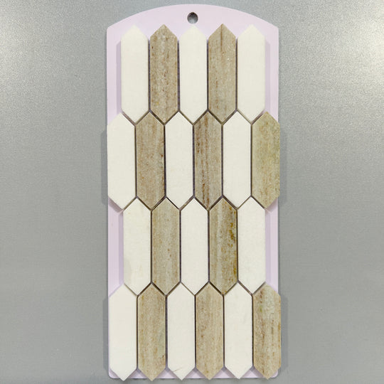 Beige marble picket mosaic - csahg40