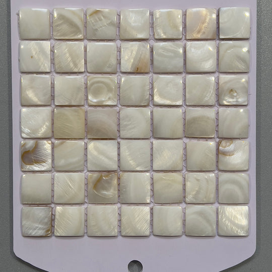 Beige shell square mosaic - csme001a