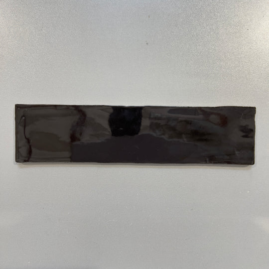 Black (3x12) handmade look porcelain subway tile - hvinbla