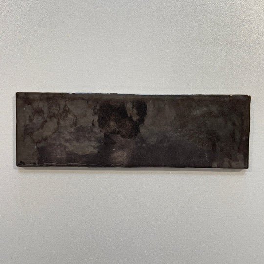 Black (3x8) handmade look porcelain subway tile - bdecclobla