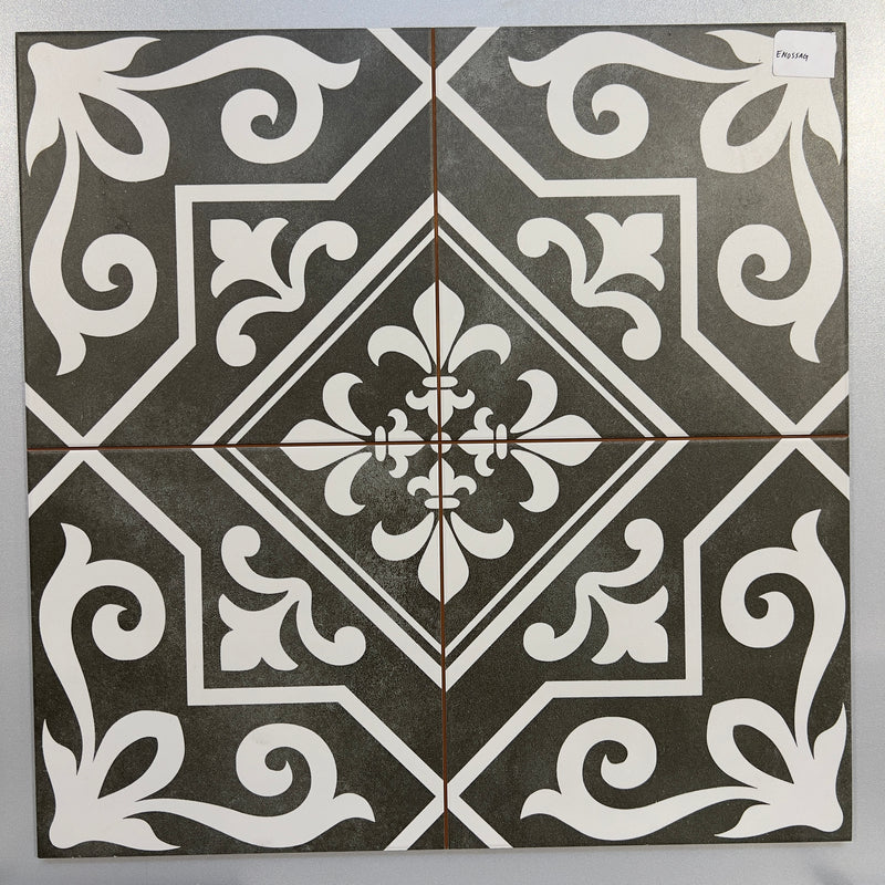 Black & White Square Mosaic Tile - enossag