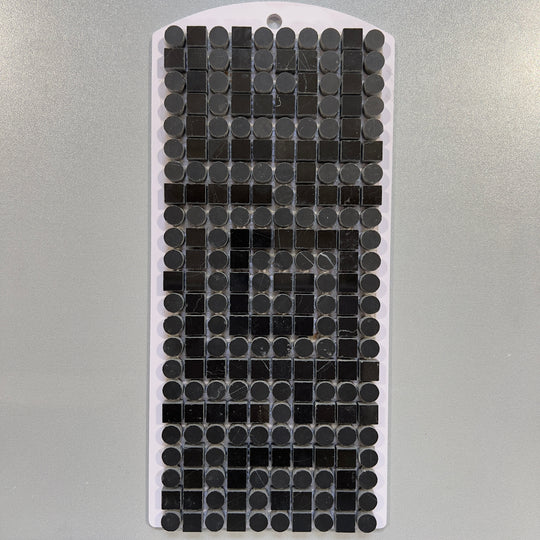Black marble abstract mosaic - cmic06dtbk