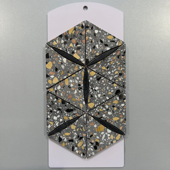 Black terrazzo abstract mosaic - cvnz13st