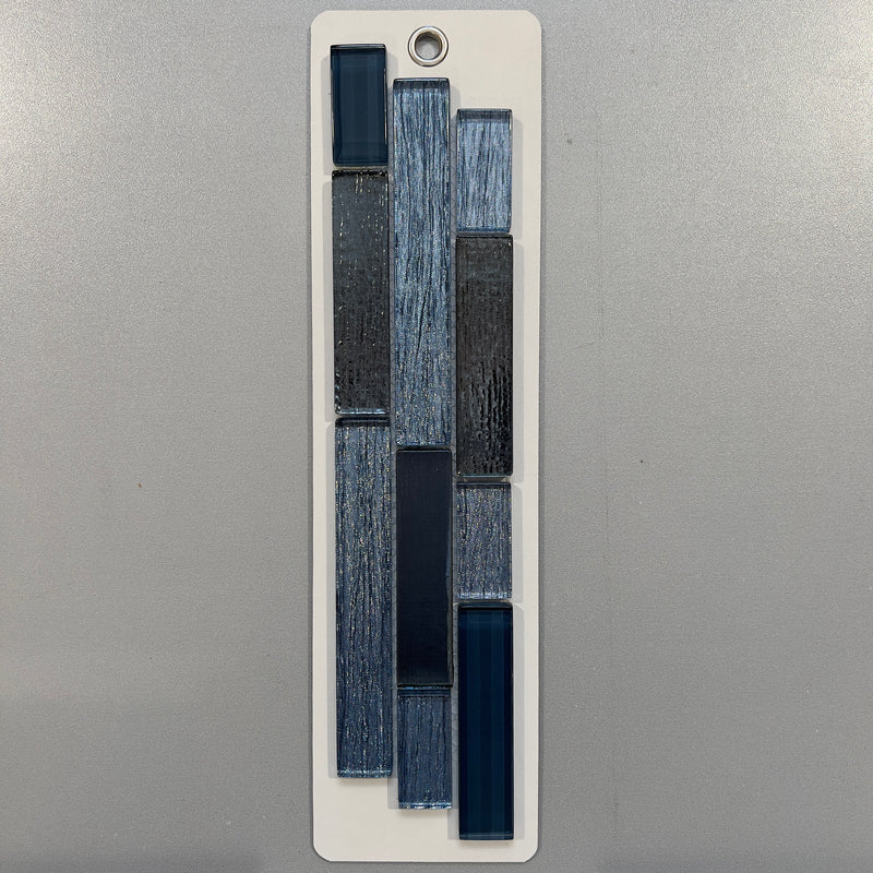 Blue Deco Glass Linear Mosaic - pfpz1422