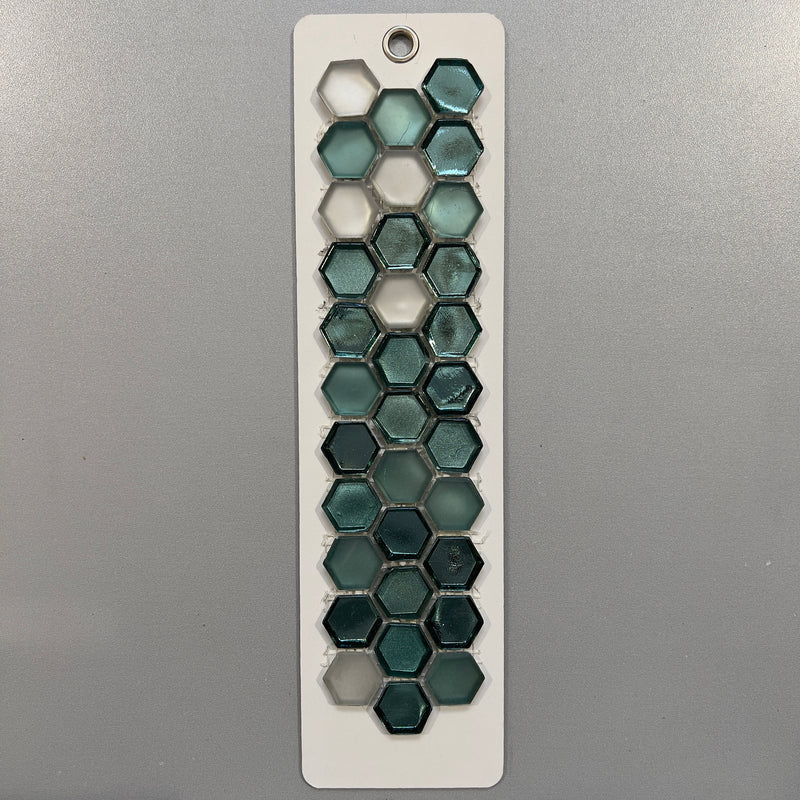 Blue Glass Hexagon Mosaic/Pool Tile - pmnt836