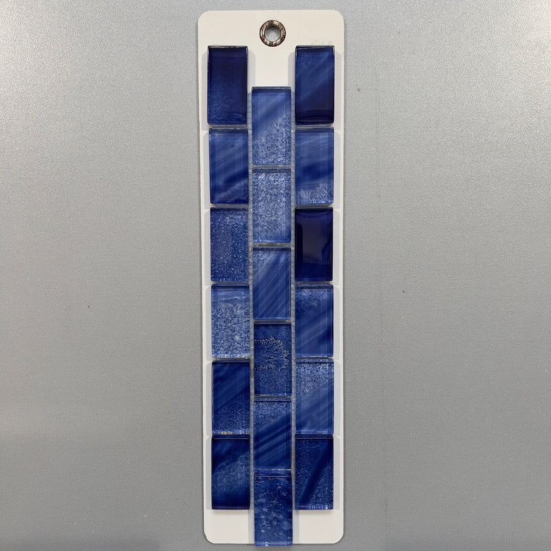 Blue Glass Linear Mosaic/Pool Tile - pges5106