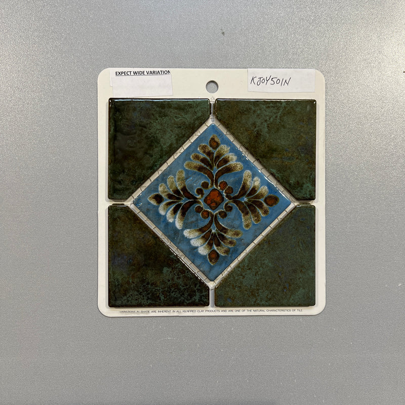 Blue Diamond Mosaic Pool Tile KJOY501