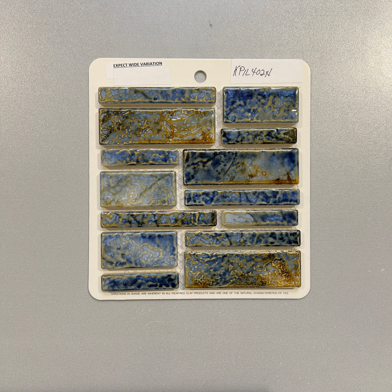 Blue Abstract Mosaic Pool Tile KPIL402