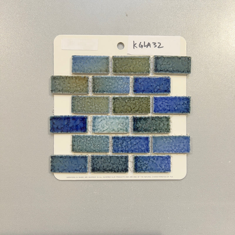 Blue Rectangle Pool Tile KGLA32