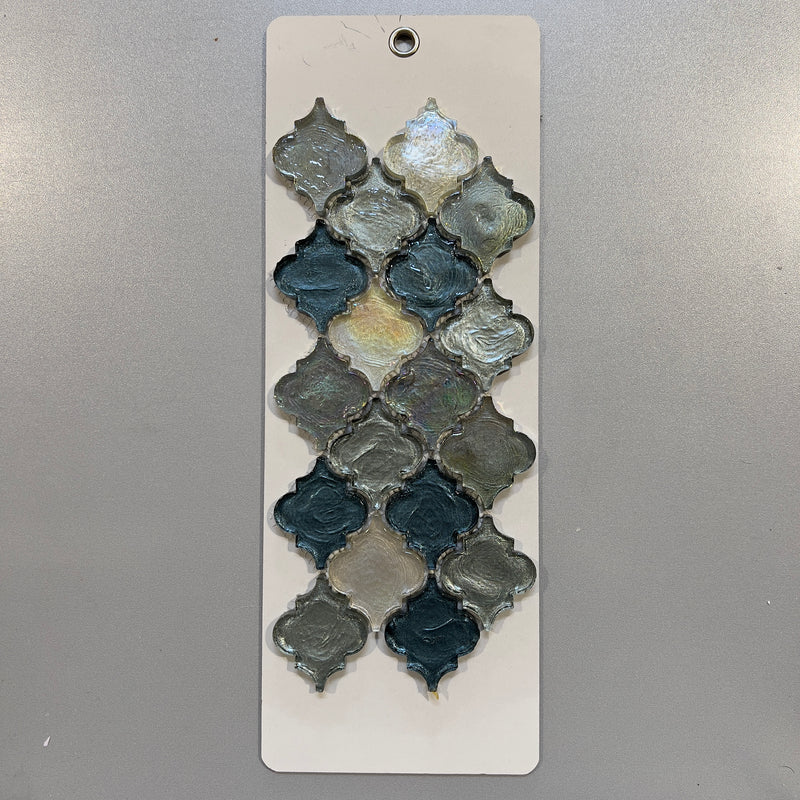 Blue glass arabesque mosaic - pdtl3005