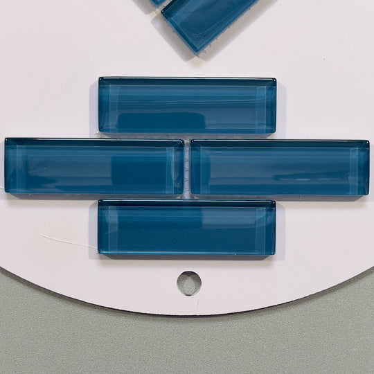 Blue glass linear mosaic - cbr143
