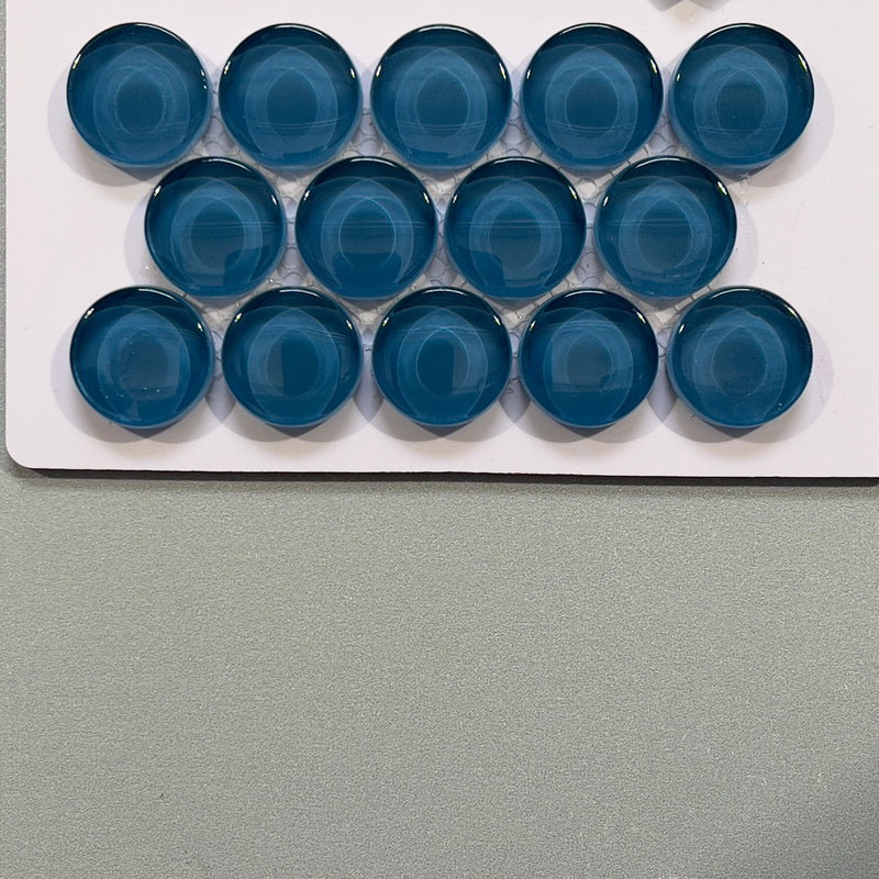 Blue glass penny round mosaic - cpn143