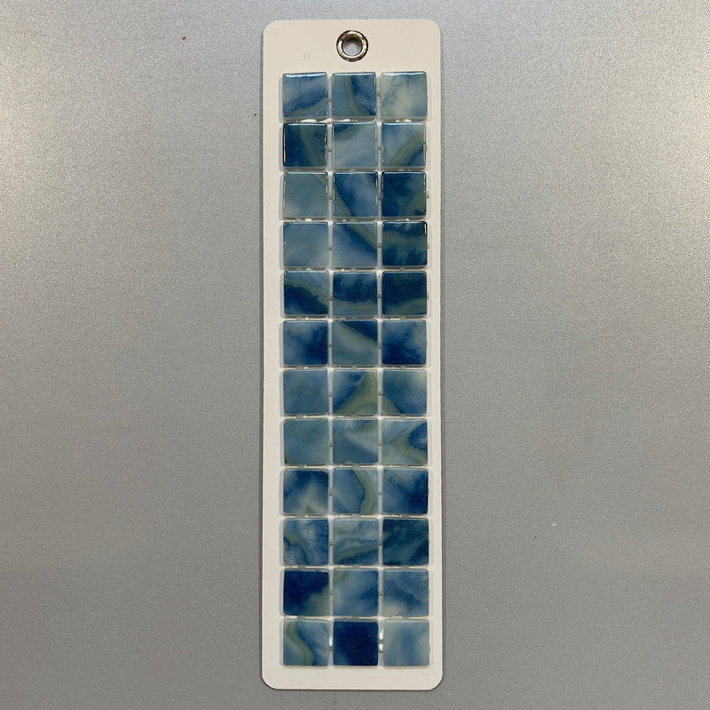 Blue glass square mosaic/pool tile - pdls1103