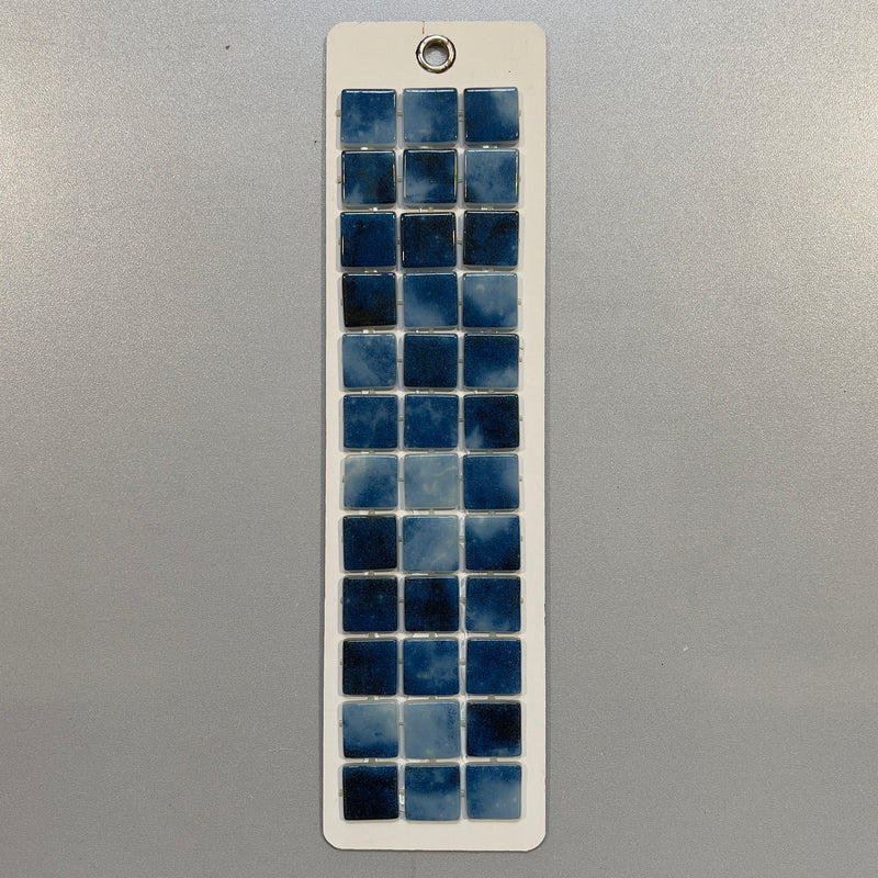 Blue glass square mosaic/pool tile - pdls1104