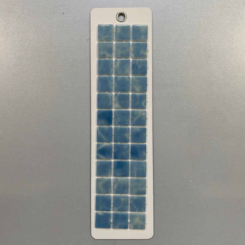 Blue glass square mosaic/pool tile - pdls1106