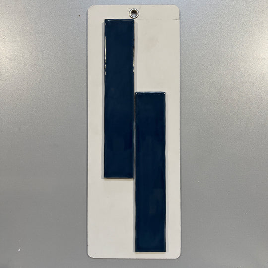 Blue handmade look ceramic subway tile - pqel1318