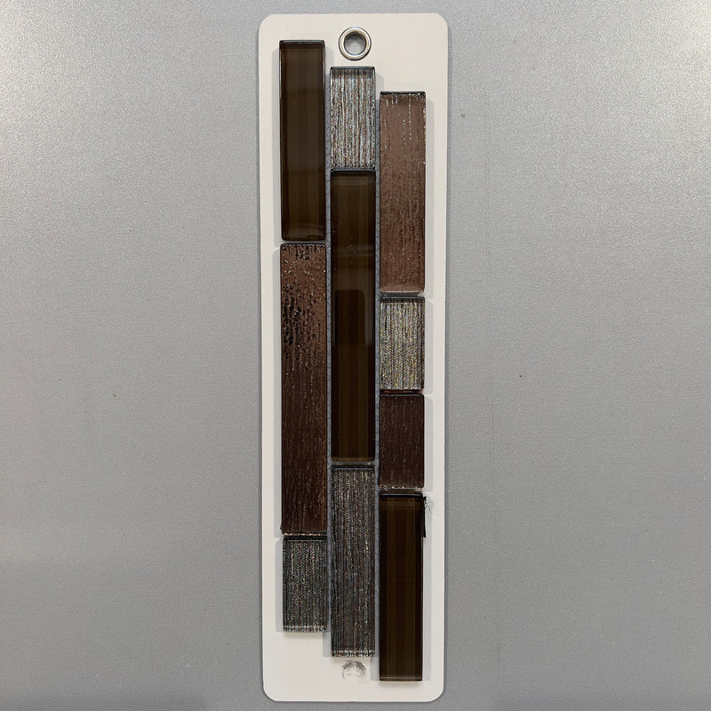 Brown Deco Glass Linear Mosaic - pfpz1426