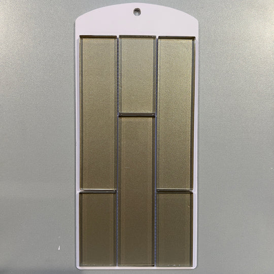 Brown glass rectangle mosaic - cc03