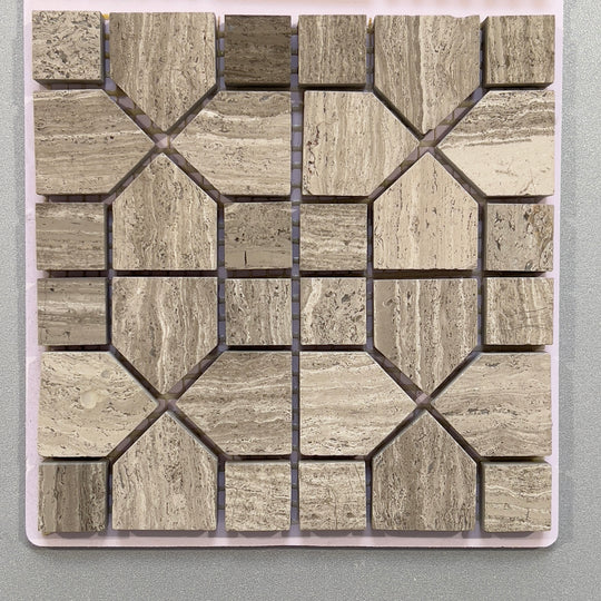 Brown limestone abstract mosaic - csvp54