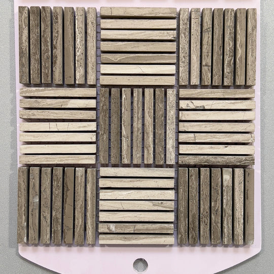 Brown limestone abstract mosaic - csvp55