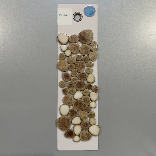 Brown pebble pool tile mosaic - ygroear