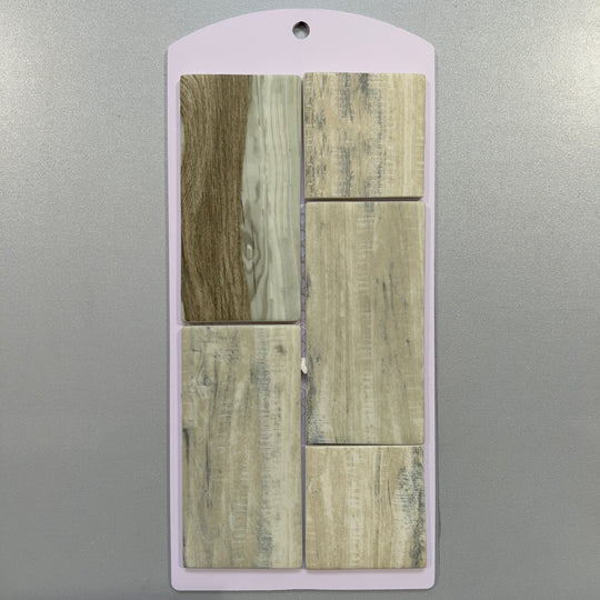 Cream wood look glass rectangle mosaic/pool tile - cnnr10br