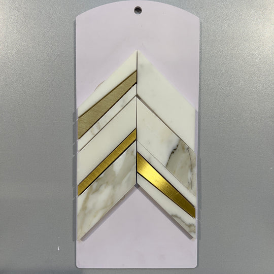 Gold marble chevron mosaic - ctsccv11