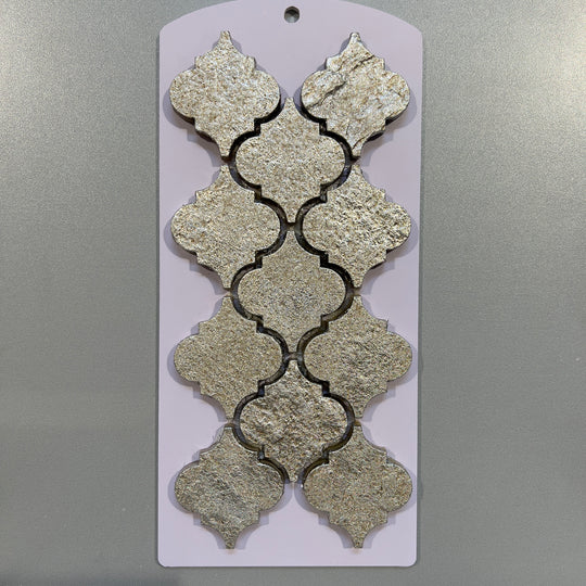 Gold mirrored arabesque mosaic - cbrj1