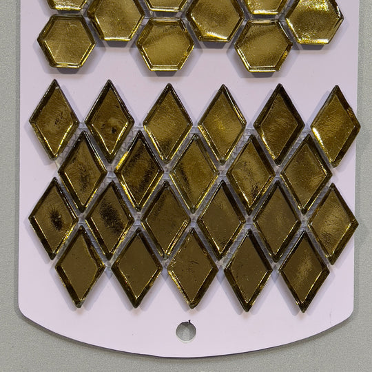 Gold mirrored look glass diamond mosaic - cadi03