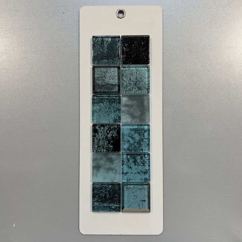 Green deco glass square mosaic - pjlm3101