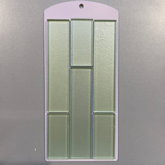 Green glass rectangle mosaic - cc08