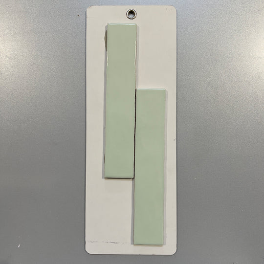 Green handmade look ceramic subway tile - pqel1315
