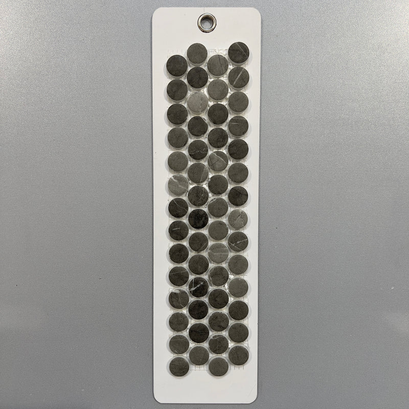 Grey Concrete Look Glass Penny Round Mosaic/Pool Tile - pcar2015