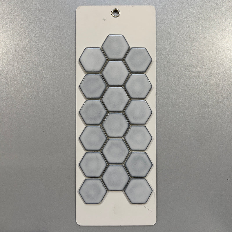 Grey Glass Hexagon Mosaic/Pool Tile - pgr885