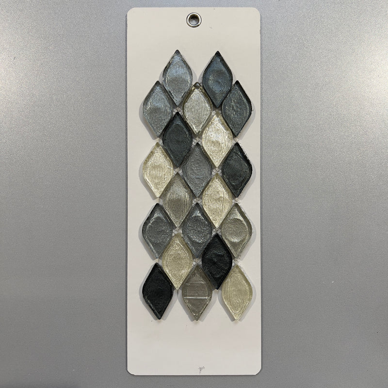 Grey and Beige Glass Diamond Mosaic - paq2005