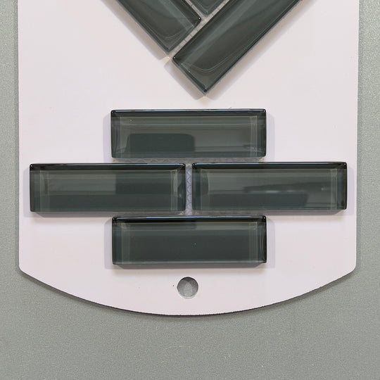 Grey glass linear mosaic - cbr097