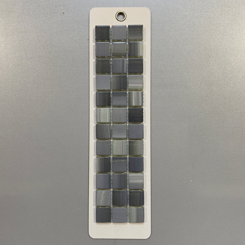 Grey glass square mosaic/pool tile - phm431