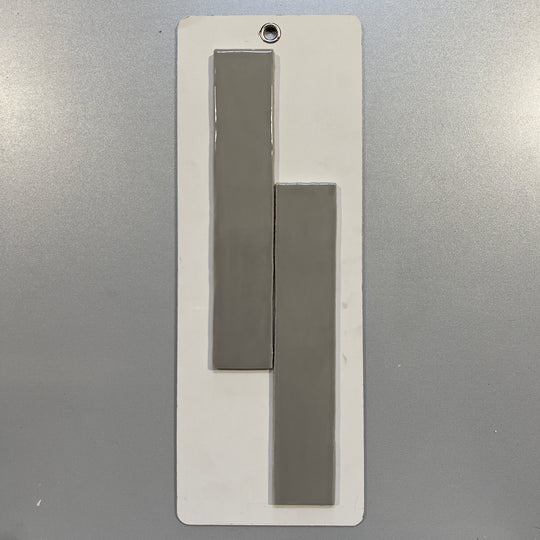 Grey handmade look ceramic subway tile - pqel1314