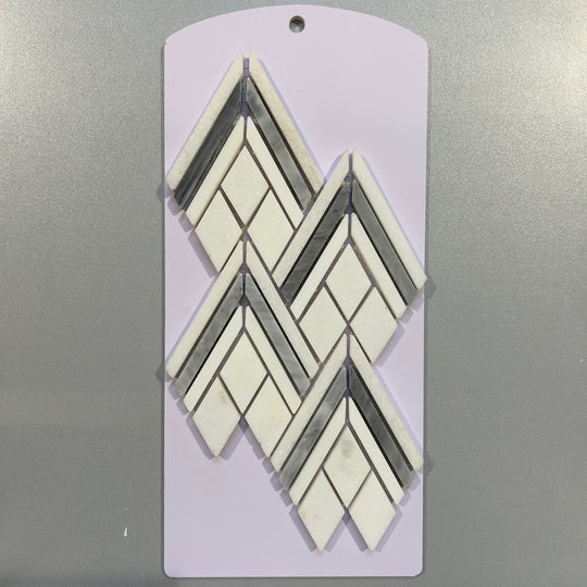 Grey marble abstract mosaic - csecv07