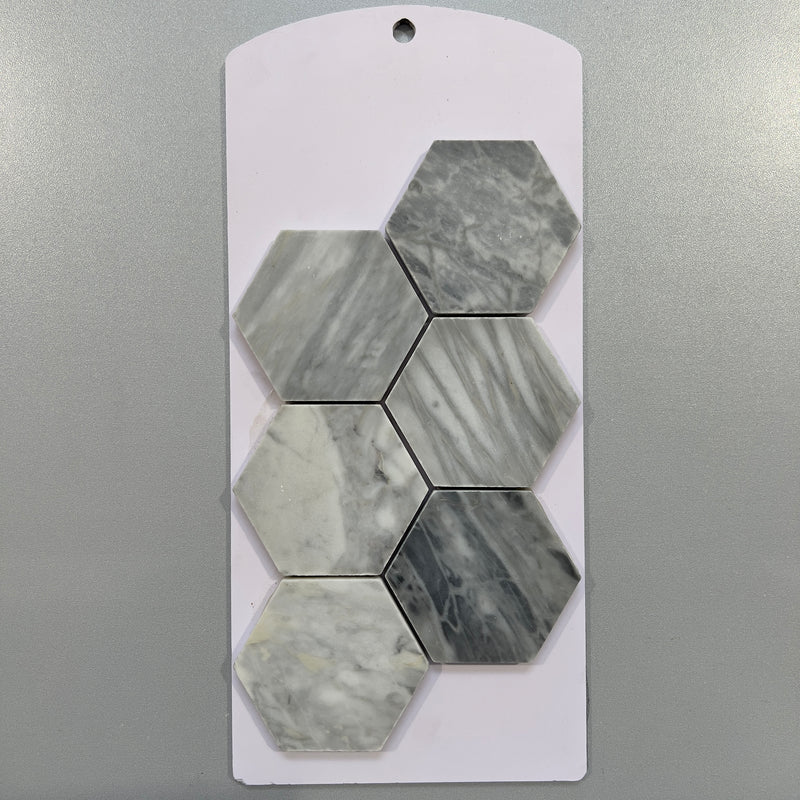 Grey marble hexagon mosaic - cemlg49h