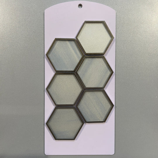 Grey mirrored look glass hexagon mosaic - cstr05