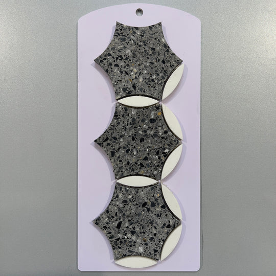 Grey terrazzo abstract mosaic - cvnz15fl