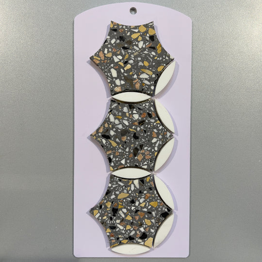 Grey terrazzo marble abstract mosaic - cvnz14fl